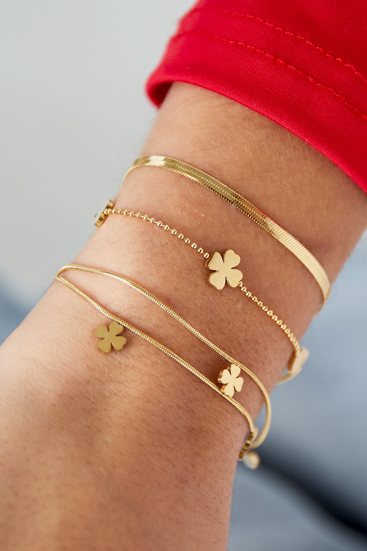 armband clover heart
