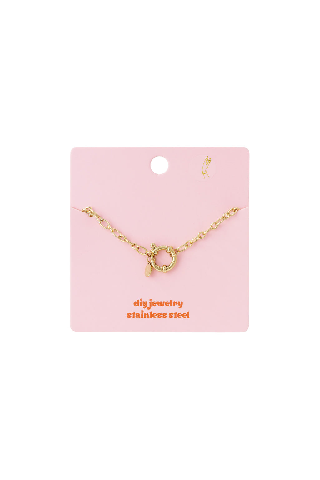 Roestvrijstalen kettingarmbanden Ketting DIY Dagelijkse eenvoudige serie Damessieraden