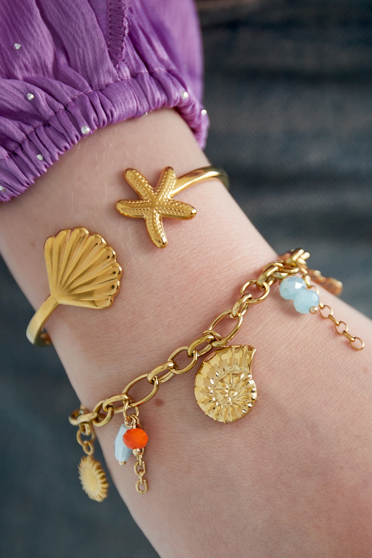 Gouden Zon Armband